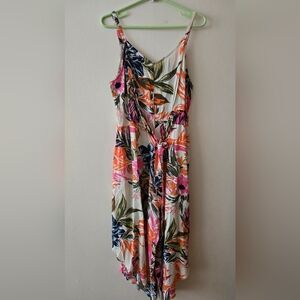 Ivy Street XL Multicoloured Jumpsuit With Belted Waist And Wide Cropped Leg